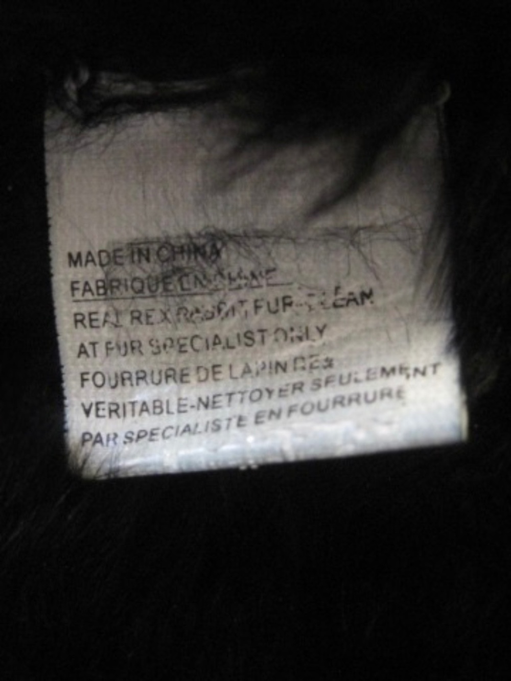 Rex Rabbit Fur Scarf With Hood - Picture 7 of 8